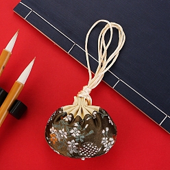 Светло-зеленый Коричневый Сумки-саше из шелка и атласа с цветочной вышивкой и кисточкой на шнурке, для ювелирных изделий, оливковый, 10x8.5 см