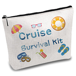 Слово Поликоттоновые холщовые сумки-хранилища с тематикой медсестры, металлические мешочки на молнии, прямоугольные, слово, 18x25 см