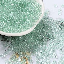 Светло-зеленый Бисер из стекла , прозрачные цвета блеск, арахис, светло-зеленый, 4~4.5x2~2.5x2~2.5 мм, отверстие : 0.8~0.9 мм, Около 10000 шт / фунт