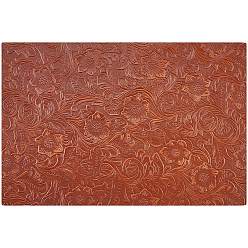 Sienna Leather Fabric, for Shoes Bag Sewing Patchwork DIY Craft Appliques, Sienna, 20x30x0.16~0.18cm