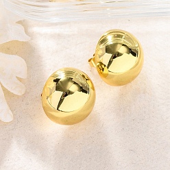 Золотой Полукруглый 304 из нержавеющей стали серьги стержня, золотые, 18 мм