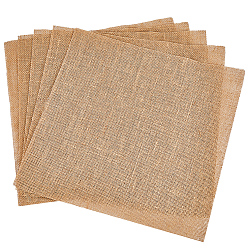 Светло-коричневый Льняные ткани, для рождественских свадебных украшений своими руками, квадратный, загар, 35.2x35.1x0.1 см