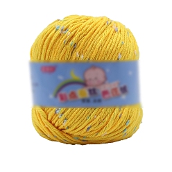 Желтый Полиэфирная пряжа, твидовая пряжа, для свитера-шапки, для вязания крючком принадлежности, желтые, 2 мм, около 85.30 ярдов (78 м) / моток