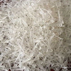 White Plastic Locking Pin, Micro Landscape Garden Decoration, White, 15mm, 100pcs/bag