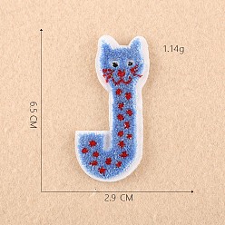 Letter J Computerized Embroidery Cloth Iron on/Sew on Patches, Costume Accessories, Appliques, Letter, Letter.J, 6.5x2.9cm