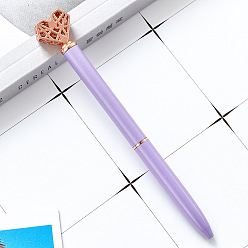 Фиолетовый Шариковая ручка metel, офисные школьные принадлежности, сердце, фиолетовые, 132x10 мм