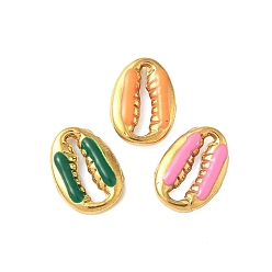 Shell Shape 304 нержавеющей стальной эмали подвески, ионное покрытие (ip), золотые, формы раковины, 11.5x8.5x2.5 мм, отверстие : 1.5 мм