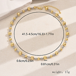 Золотой Элемент латунные бусины ожерелья для женщин, золотые, 16.34 дюйм (41.5 см)