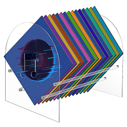 Прозрачный Подставка для хранения виниловых пластинок из акрила в форме арки, подставка для музыкальных альбомов, для любителей музыки, прозрачные, 31.5x27x24 см