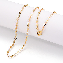 Настоящее золото 18K Ожерелья с цепочкой из меди, с карабин-лобстерами , реальный 18 k позолоченный, 17.72 дюйм (45 см), 2.5 мм