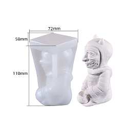 Human Food Grade DIY Silicone Candle Molds, For Candle Making, Human, 7.2x5.8x11cm