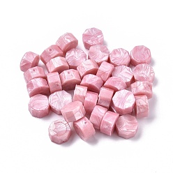 Pink Sealing Wax Particles, for Retro Seal Stamp, Octagon, Pink, 9mm, about 1500pcs/500g