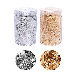 (52) Непрозрачная лаванда Фольга для искусства, позолота, сделай сам украшения, золото и темный лосось и серебро, 9x6x1 см