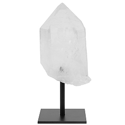 Хрусталь Натуральный кварц, с железной подставкой для демонстрации, украшение для рабочего стола по фэн-шуй для домашнего офиса, самородки, 110~130 мм