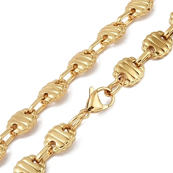 Real 18K Gold Plated 201 Stainless Steel Chain Necklaces, Real 18K Gold Plated, 24.29 inch(61.7cm)