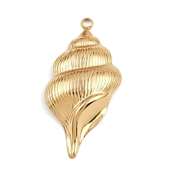 Золотой 304 подвески из нержавеющей стали, ионное покрытие (ip), очарование раковины, золотые, 45.5x23x6 мм, отверстие : 2.5 мм