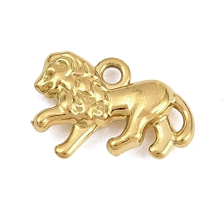 Лев 304 подвески из нержавеющей стали, золотые, очарование льва, 10.5x14.5x3 мм, отверстие : 1.6 мм