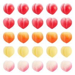 (52) Непрозрачная лаванда 30шт. 5 цвета TPR фрукты персик миниатюрный цветочный горшок украшения, Аксессуары для микроландшафтного сада для кукольного домика, притворяющиеся опорными украшениями, разноцветные, 13x13x13 мм, 6 шт / цвет