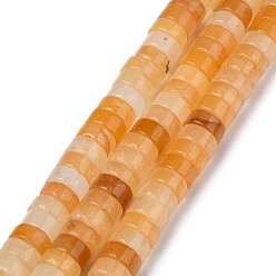 Топаз Нефрит Природный Топаз нефрита бисер нитей, Heishi бусы, Плоский круглый / диск, 6x3 мм, отверстие : 1 мм, около 119~131 шт / нитка, 14.76~15.74 дюйм (37.5~40 см)