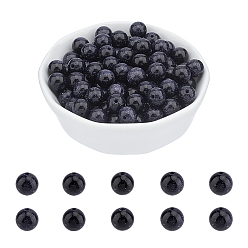 Синий Драгоценный Камень Синтетический синий авантюрин бисер нитей, круглые, 8~8.5 мм, отверстие : 1 мм, около 47 шт / нитка, 14 дюйм, 2strand / коробка