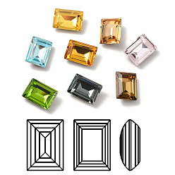 (52) Непрозрачная лаванда Граненый кабошоны из стекла каменного цвета 9, задние и задние, прямоугольные, разноцветные, 8x6x3 мм