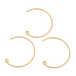 Light Gold Латунные крючки для сережек, с формой, золотой свет, 31x26x0.9 мм, отверстие : 1.9 мм