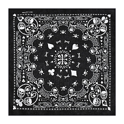 Цветок Хэллоуин хлопковые повязки на голову, шарф бандана, гетры шеи, бесшовные головные уборы, для бега на свежем воздухе, игральные карты, 540x540 мм