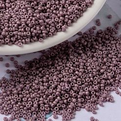 (RR2034) Matte Antique Rose Gold Luster MIYUKI Round Rocailles Beads, Japanese Seed Beads, (RR2034) Matte Antique Rose Gold Luster, 15/0, 1.5mm, Hole: 0.7mm, about 5555pcs/bottle, 10g/bottle
