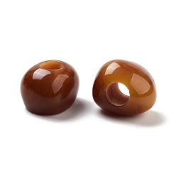 Сиена Cmолы европейские шарики, большие отверстия треугольник бусины, цвет охры, 15.5x12.5x11 мм, отверстие : 5 мм