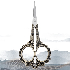 Black Stainless Steel Scissors, Embroidery Scissors, Sewing Scissors, with Zinc Alloy Handle, Black, 115x55mm