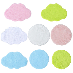 (52) Непрозрачная лаванда Наборы для кукольных домиков своими руками, включая полиэстеровое плоское круглое мини-одеяло, мини-ковролин, бархатная ткань в форме облака ковер украшения, разноцветные, 130x0.5 мм