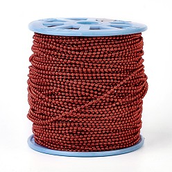Темно-Красный Цепи железный шар, пайки, с катушкой, электрофорез, темно-красный, 2.4 мм, о 100yards / рулон (91.44 м / рулон)