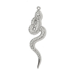 Нержавеющая Сталь Цвет 304 подвески из нержавеющей стали, змеиные чары, цвет нержавеющей стали, 42x12 мм