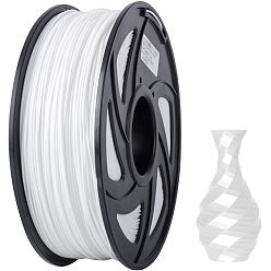 White Plastic Cord, 3D Printer Filament, White, 1.75mm, about 400m/roll