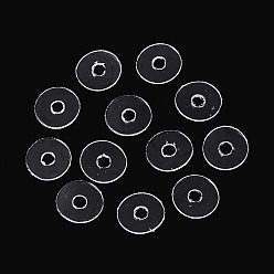 Прозрачный 50 шт. прозрачных ПВХ-изоляционных прокладок, диск, прозрачные, 7x0.2 мм, отверстие : 2 мм