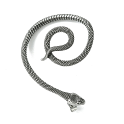 Античное Серебро 316 хирургические серьги-манжеты из нержавеющей стали., змея, право, античное серебро, 56.5x44 мм