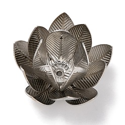 Платина Стойки обшивки латунь крышки шарика, без свинца и без кадмия, долговечный, цветок, платина, 22x22x13 мм, отверстие : 0.9 мм