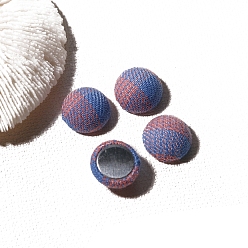 Сине-фиолетовый Сетка ткань круглые кабошоны аксессуары, синий фиолетовый, 16 мм