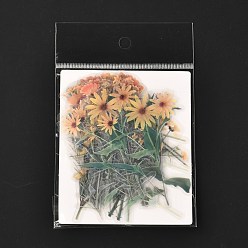 Цветок 40 Набор водостойких клейких наклеек для домашних животных, цветочный узор, цветочным узором, 8.2~8.4x2.4~6.5x0.015 см, 40 шт / пакет