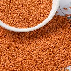 (RR2313) Матовый Непрозрачный Оранжевый Миюки круглые бусины рокайль, японский бисер, 15/0, (rr 2313) матовый матовый оранжевый, 1.5 мм, Отверстие: 0.7 мм, о 5555 шт / бутылка, 10 г / бутылка