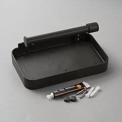 Черный Алюминиевые держатели для салфеток, прямоугольные, чёрные, 185x114x92 мм