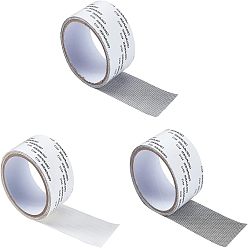 Color mezclado 3 rollo 3 pegatinas de poliuretano (PU) de color para reparación de mosquiteros, cinta de malla impermeable autoadhesiva, color mezclado, 5 cm, 2 m / rollo, 6m / set