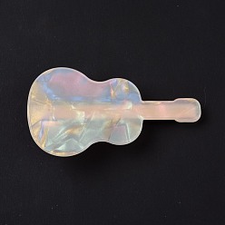Golden Acryl-Haarkralle, mit  eisernem Zubehör, Haar-Accessoires für Mädchen, Gitarre, golden, 63x33x14.5 mm