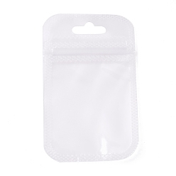 Weiß Wiederverschließbare PP-Beutel, wiederverschließbare Beutel, selbstdichtender Beutel, Rechteck, weiß, 9x5.5x0.15 cm