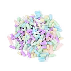 (52) Непрозрачная лаванда Ручной полимерной глины ногтей декоративные аксессуары, колонка, разноцветные, 1~12x0.5~2.5 мм, Около 100000 шт / 1000 г