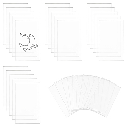 Прозрачный 3наборы прямоугольных акриловых держателей для настольных знаков, держателей карт места, для свадьбы, ресторан, украшения на день рождения, прозрачные, 74.5x45x1.8 мм, 10 шт / комплект