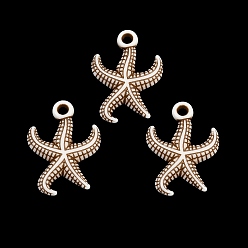 Морская звезда Подвески из непрозрачного акрила, окрашенные распылением, имитация оболочки, прелести морская звезда, 23.5x18x5 мм, отверстие : 2 мм, Около 833 шт / 500 г