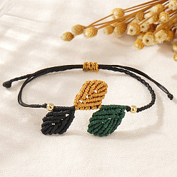 (52) Непрозрачная лаванда Браслеты из вощеного полиэфирного шнура в винтажном стиле для мужчин и женщин, лист, разноцветные, внутренний диаметр: 11 дюйм (28 см)