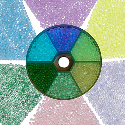 (52) Непрозрачная лаванда 5040 шт. 6 цветные светящиеся пузырьковые микрошарики, разноцветные, 2~2.5 мм, 840 шт / цвет