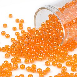 (174) Transparent AB Light Hyacinth Круглые бусины toho, японский бисер, (174) прозрачный ab светлый гиацинт, 8/0, 3 мм, отверстие : 1 мм, Около 1110 шт / 50 г